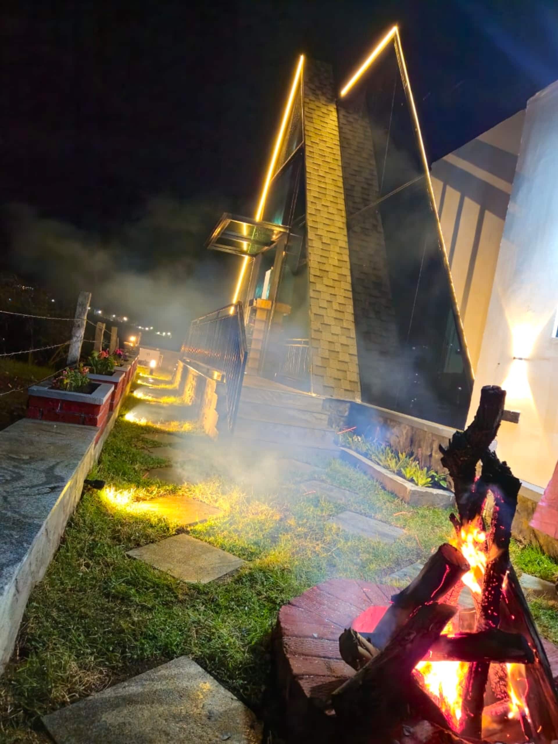 Fire, food and city lights